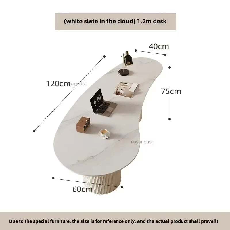 Nordic Rock Board Computer Desk Designer Light Luxury Office Desks Modern Office Furniture Study Desk Beauty Consultation Table
