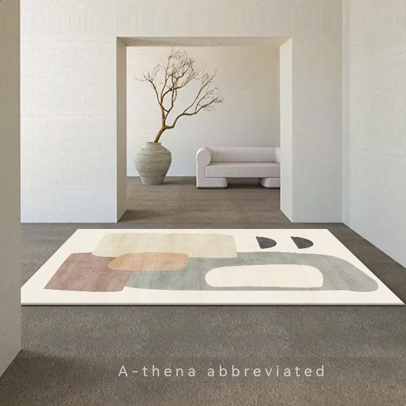Japanese Wabi-Sabi Living Room Carpet Luxury Bedroom Decor Abstract Carpet Modern Nordic Lounge Rug Washable Non-Slip Floor Mat