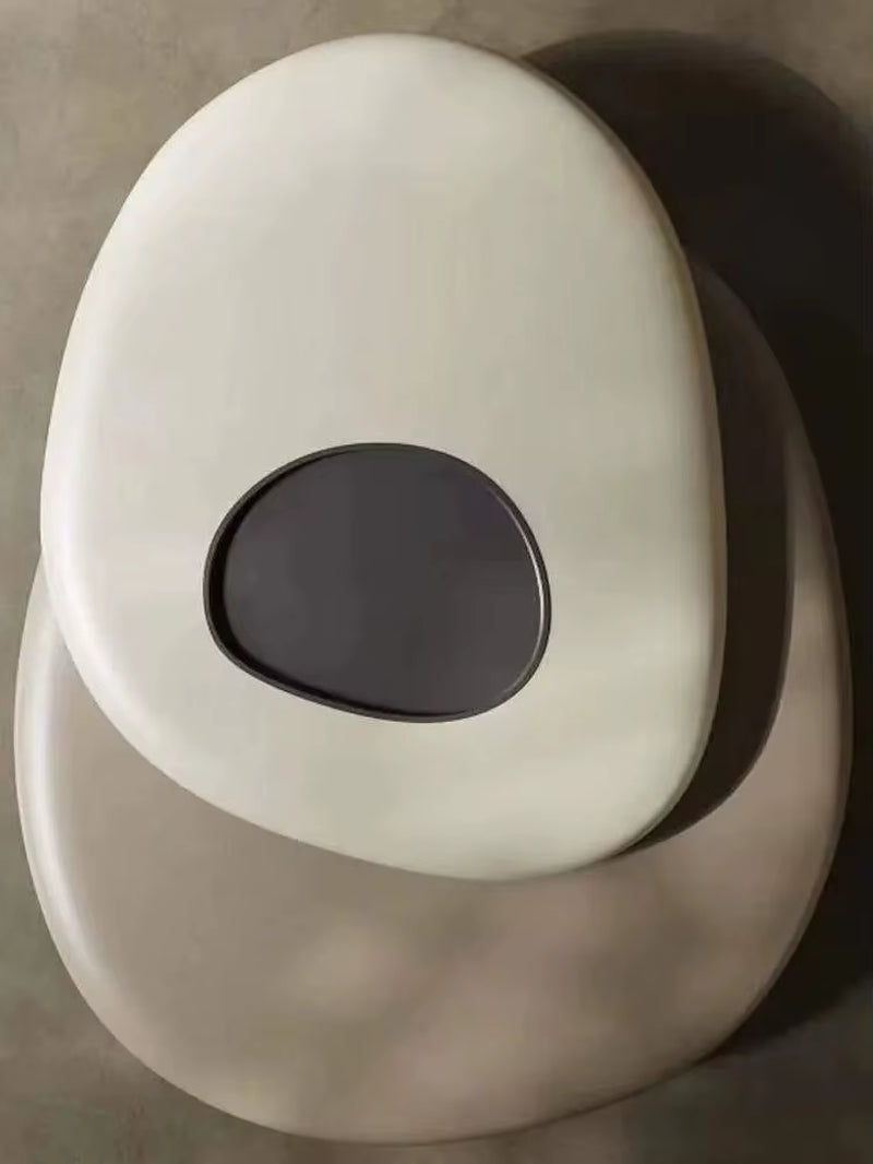 Turning Wood Coffee Table Rotating Pebble Shape Design Living Room Walnut Wooden Modern Tea Coffee Table