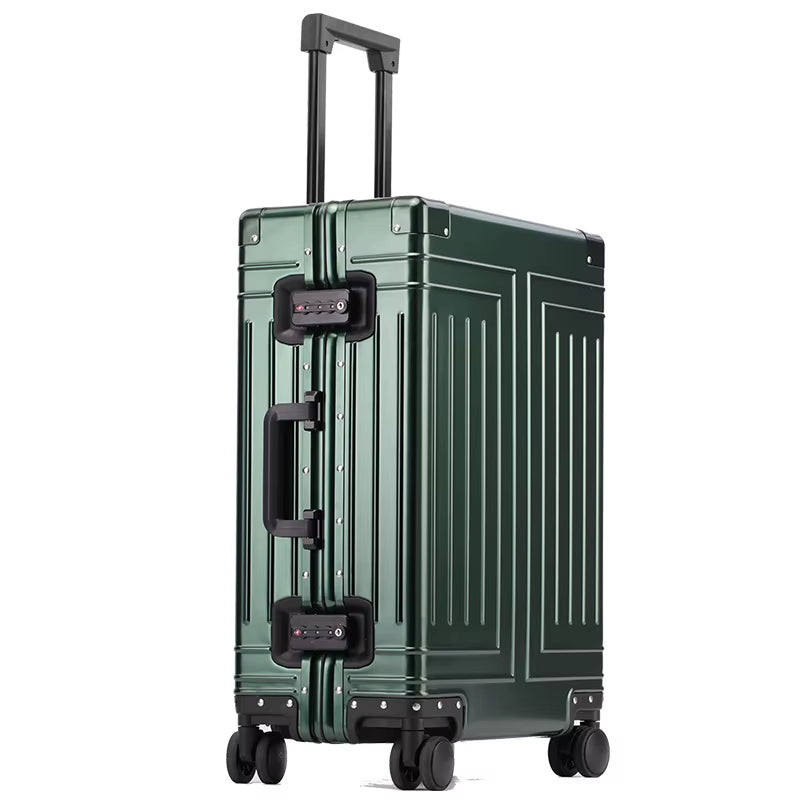 20"24"26"30" Inch Aluminum Trolley Suitcase Waterproof Metallic Cabin Luggage Trolly Bag Aluminium Travel Suitcase with Wheels