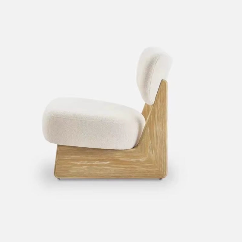 Italian Style Velvet Single Sofa Living Room Solid Wood Chair Leisure Living Room Chairs Balcony Study Room Leisure Chairs