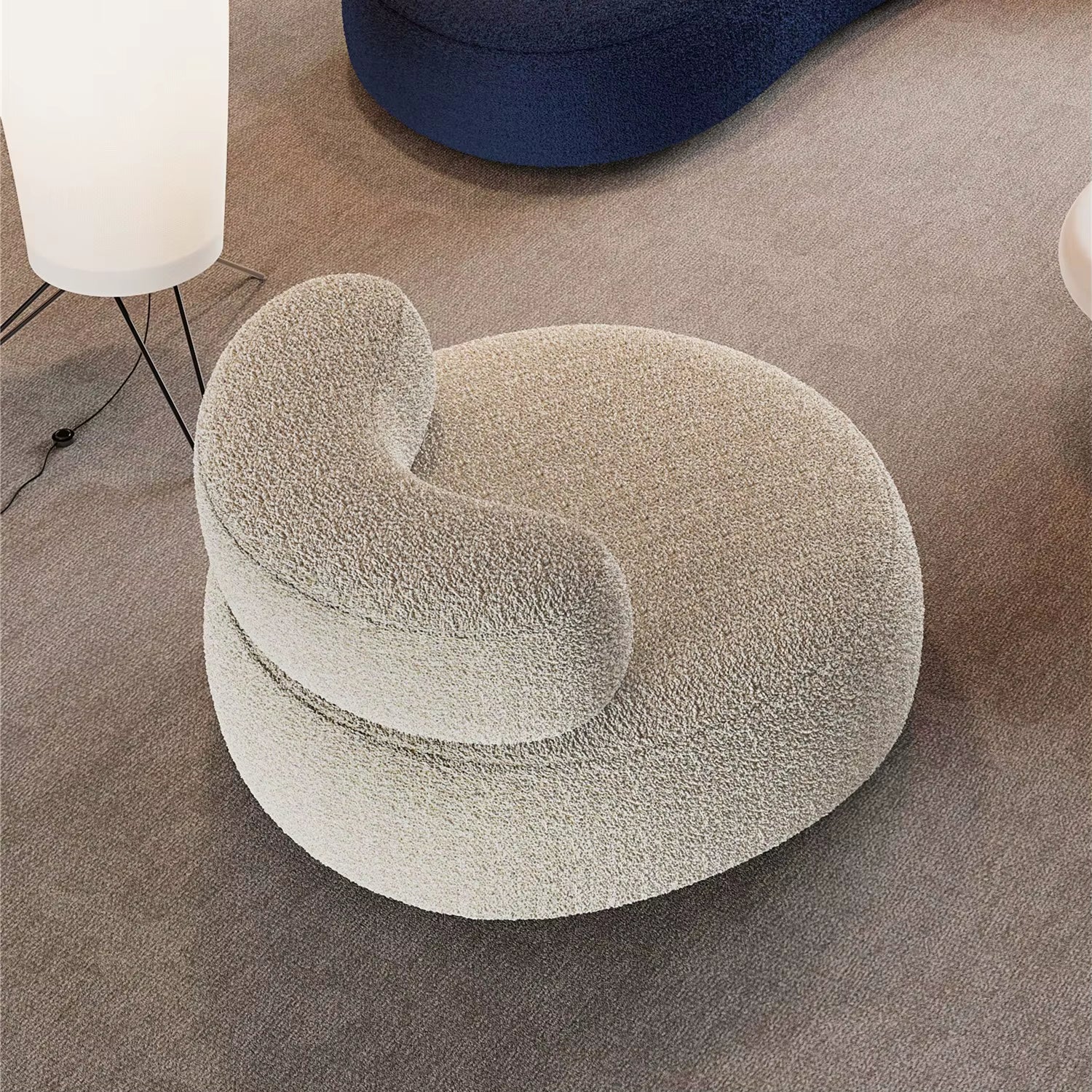 Modern Semicircle Home Sofa Hotel Lobby Office Reception Sofa Living Room Moon Shape Circle Sofa 6 Seat Big Couch