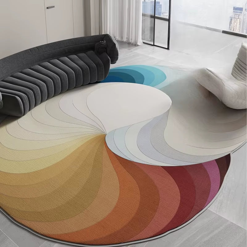Creative Irregular Living Room Large Carpets Abstract Color Pattern Comfortable Bedroom Carpet Easy to Care Decorative Home Rugs