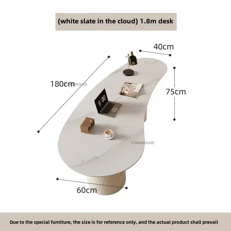 Nordic Rock Board Computer Desk Designer Light Luxury Office Desks Modern Office Furniture Study Desk Beauty Consultation Table
